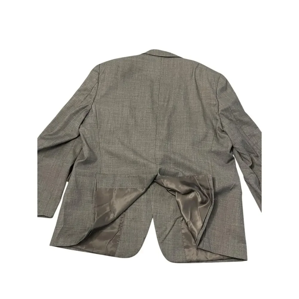 Lauren Ralph Lauren Gray 100% Wool Sport Coat Blazer Jacket 46R Classic Fit